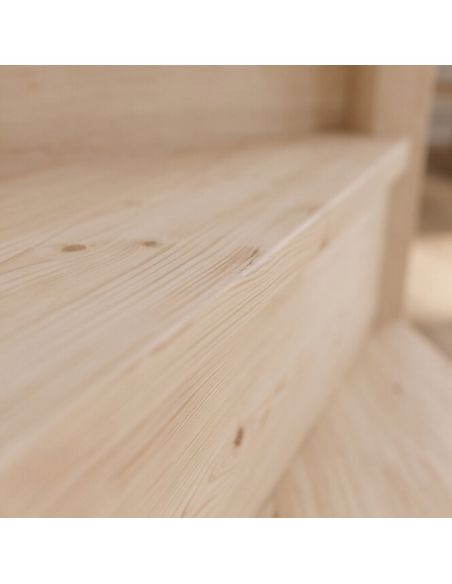 Quarter-turn bottom staircase CEIGNE Fir