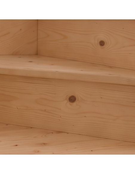 MALVAL quarter-turn bottom staircase in Fir