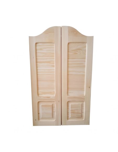 Puerta de estilo western rústico en pino natural
