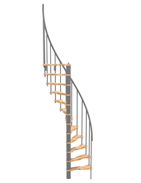 Escalera de caracol FURGGA de metal y haya