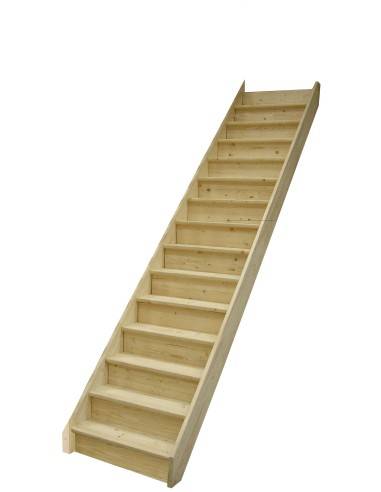 Escalier sapin droit 