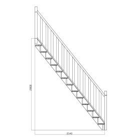 escalier droit pas cher hêtre 2