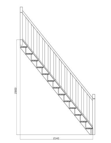 escalier droit pas cher hêtre