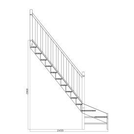 Günstige viertelgewendelte Treppe aus Buche 2