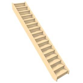 Bequeme gerade Treppe
