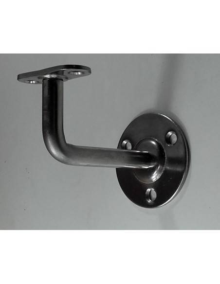 SUPPORT  INOX RAINURE POUR MAIN COURANTE