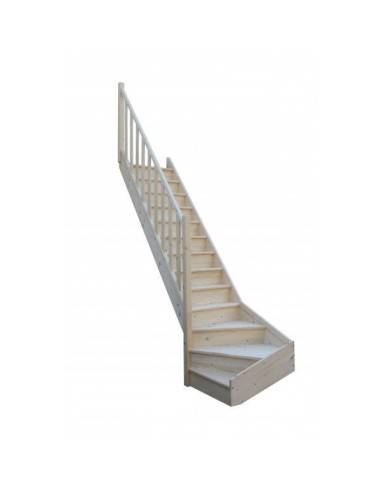Escalier 1/4 tournant bas sapin