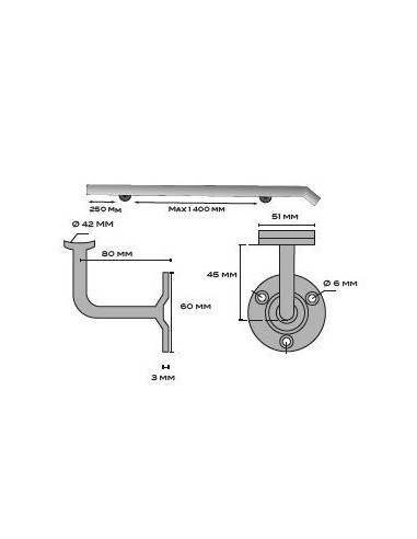 GALVANISED HANDRAIL BRACKET