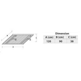 Gerades Vordach aus Aluminiumprofilen und Polycarbonat 2