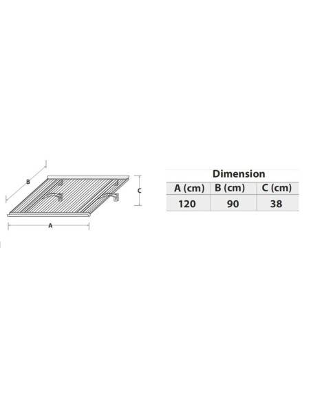 Marquise/auvent droite en profilé aluminium et polycarbonate
