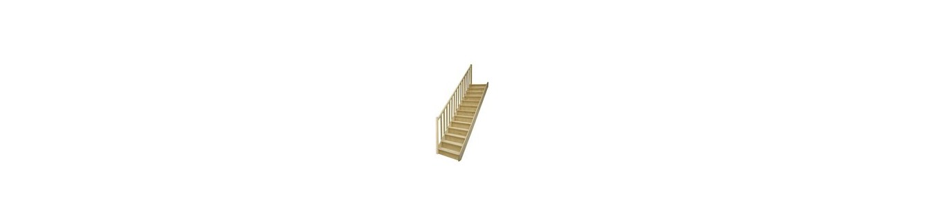 Escalier droit en bois - Woodup.fr