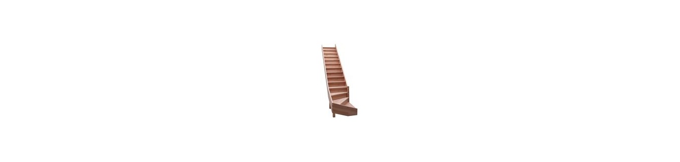 Unten viertelgewendelte Treppe – Holz, Metall & Holz-Metall | Woodup
