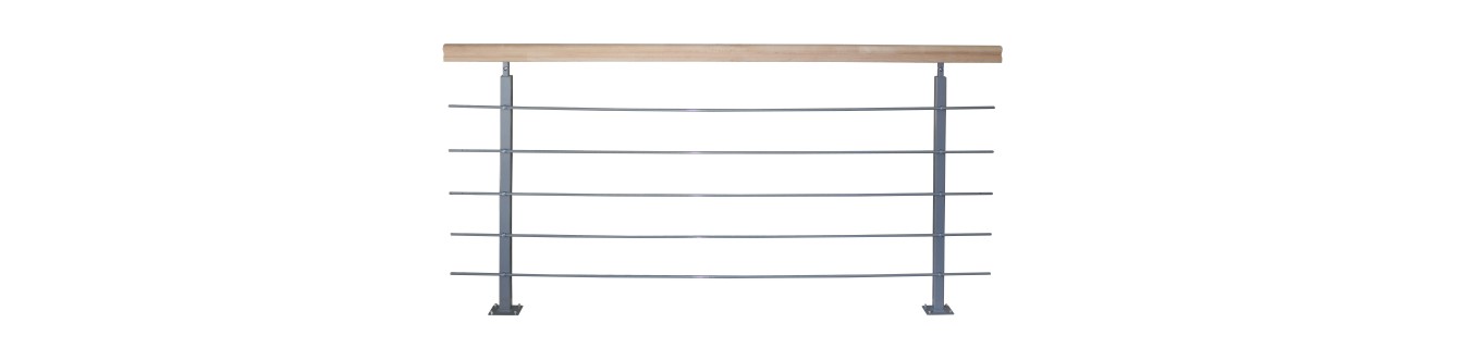 Parapetto contemporaneo – Metallo, alluminio & cavi inox | Woodup