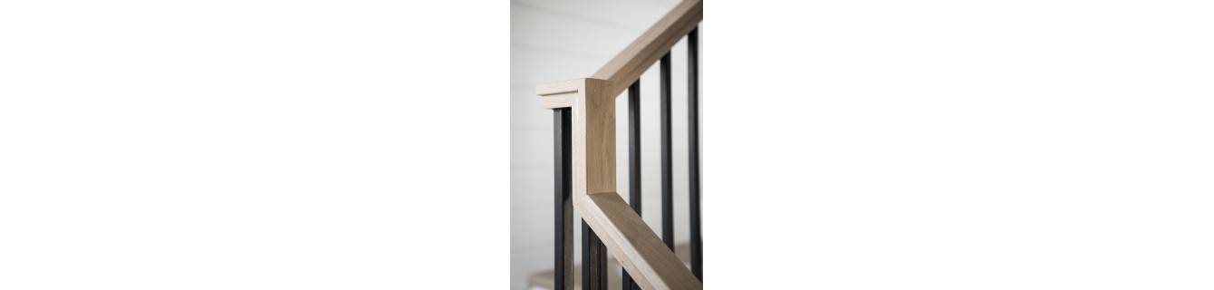 Houten leuning voor binnen- en buitentrap | Woodup