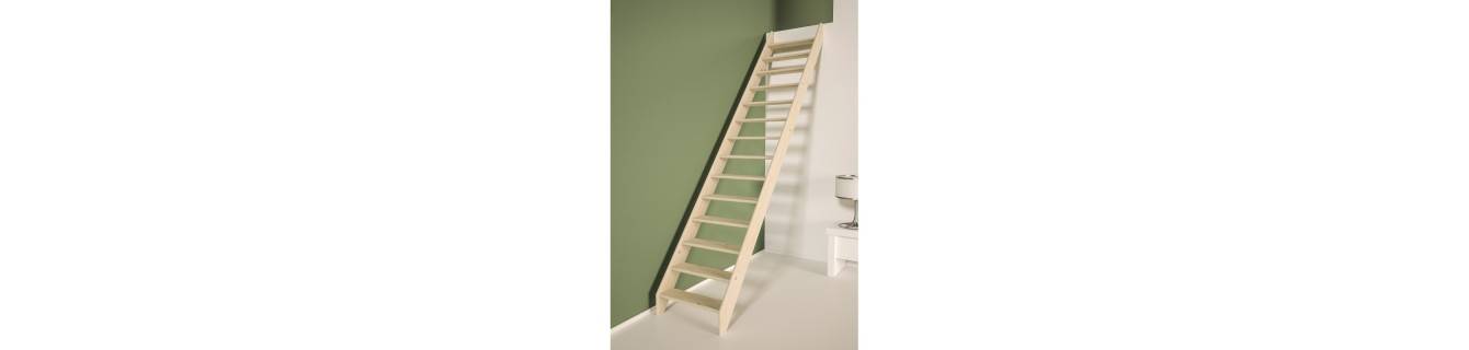 Escalier de meunier en bois pour encombrement réduit, Woodup.fr